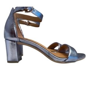 Naturalizer Vera Elegant Light Blue Leather Block Heels Women's 6.5